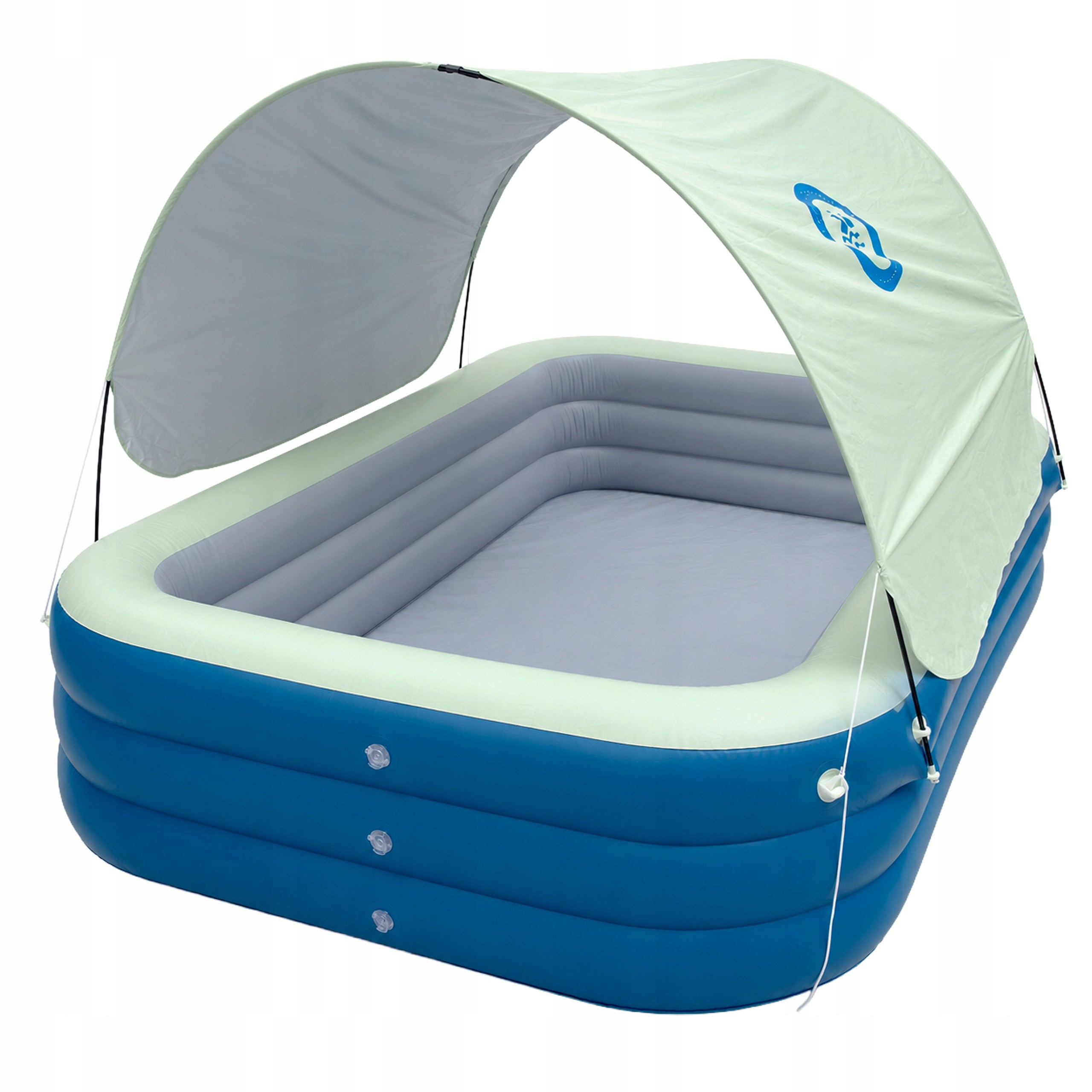 CHILDREN'S GARDEN POOL INFLATABLE WITH SLIDE SUN VISOR Product width 160 cm