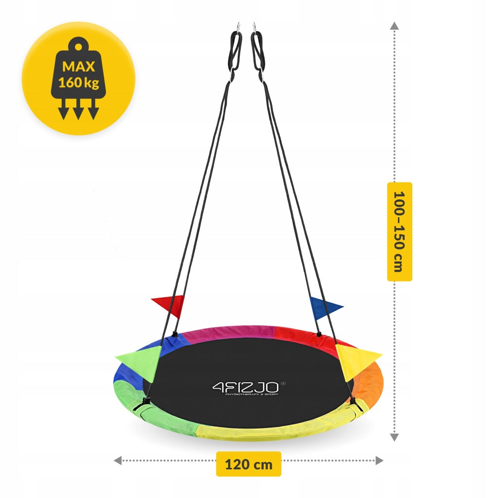 CHILDREN'S GARDEN SWING HANGING COLORFUL FOR GARDEN HOUSE STRONG Color multicolor