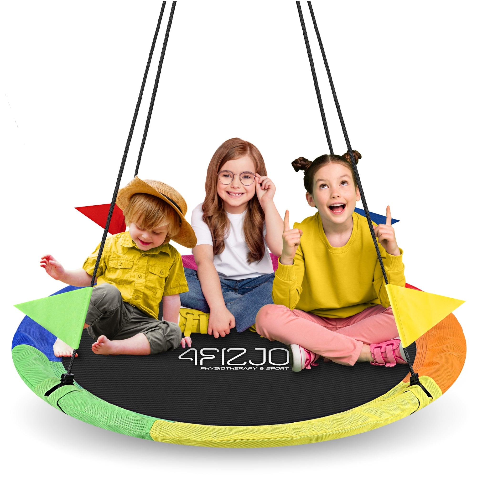 CHILDREN'S GARDEN SWING HANGING COLORFUL FOR GARDEN HOUSE STRONG Manufacturer 4FIZJO