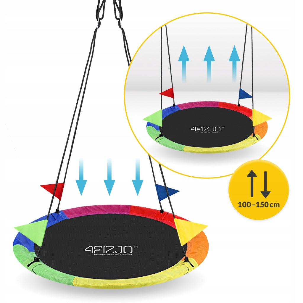CHILDREN'S GARDEN SWING HANGING COLORFUL FOR GARDEN HOUSE STRONG Material of manufacture fabric