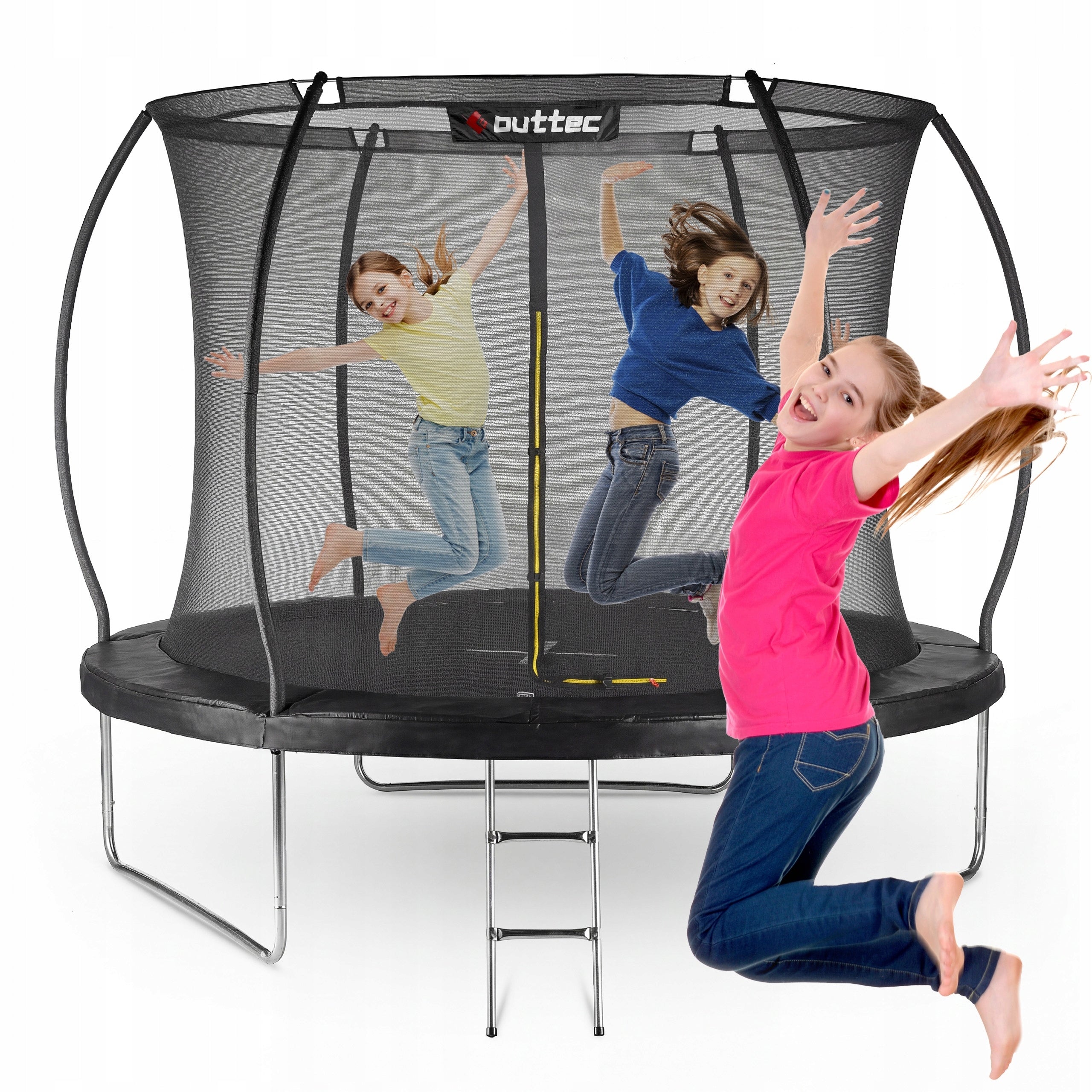 CHILDREN'S GARDEN TRAMPOLINE 244 CM 8FT PUMPKIN INDOOR NET OUTTEC