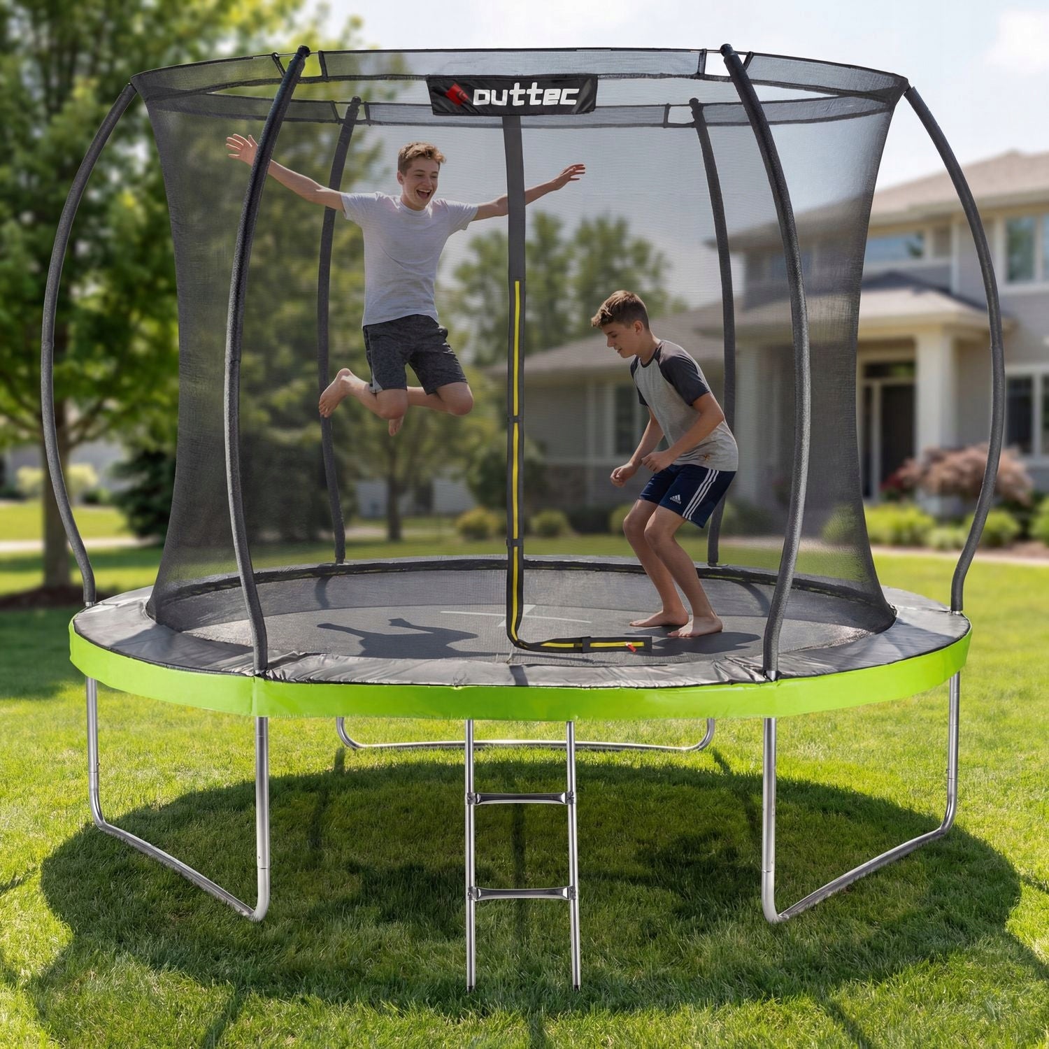 CHILDREN'S GARDEN TRAMPOLINE 244CM 8FT PUMPKIN INDOOR NET OUTTEC Kid's age 6＋ years