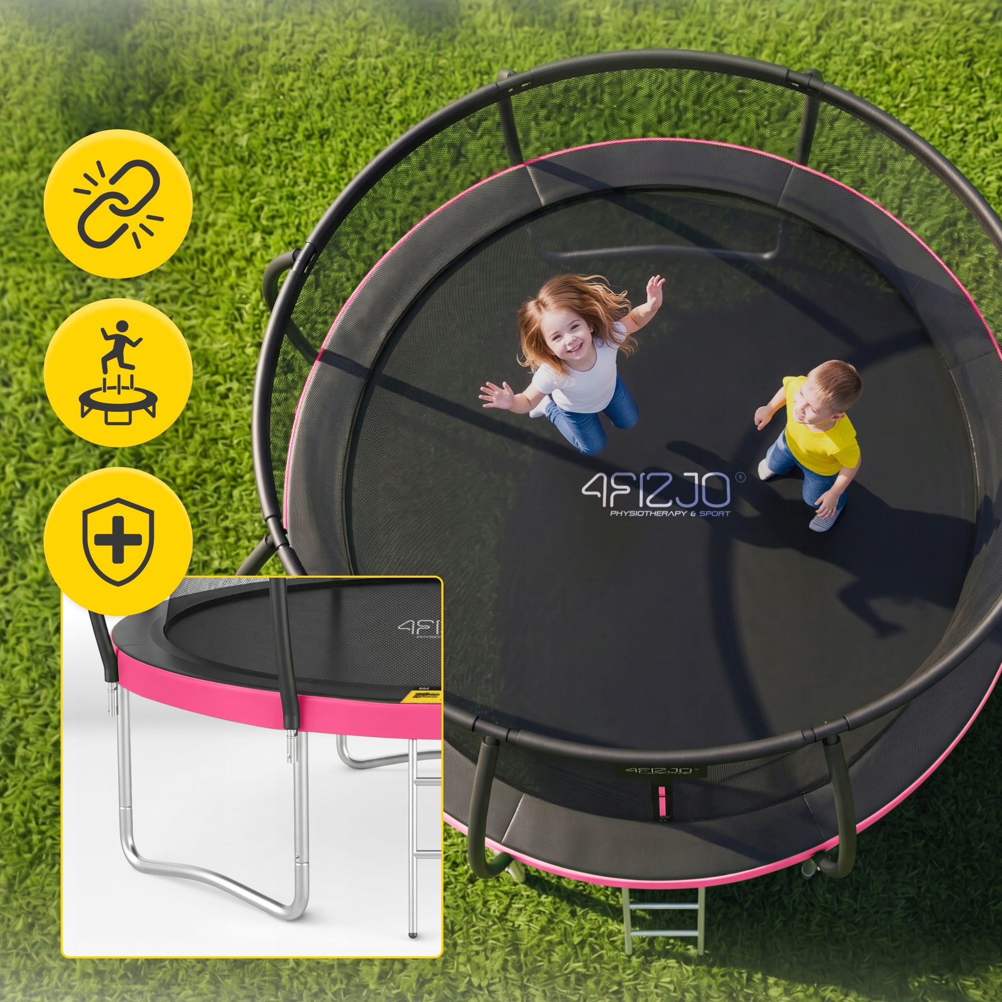 CHILDREN'S GARDEN TRAMPOLINE HOME INDOOR MESH LADDER 10 FT 305 Packaging status original