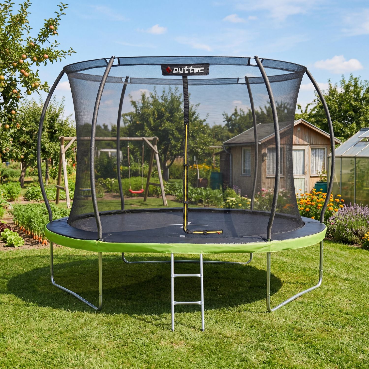 CHILDREN'S GARDEN TRAMPOLINE PUMPKIN 305 CM 10FT INDOOR NET OUTTEC Brand Outtec