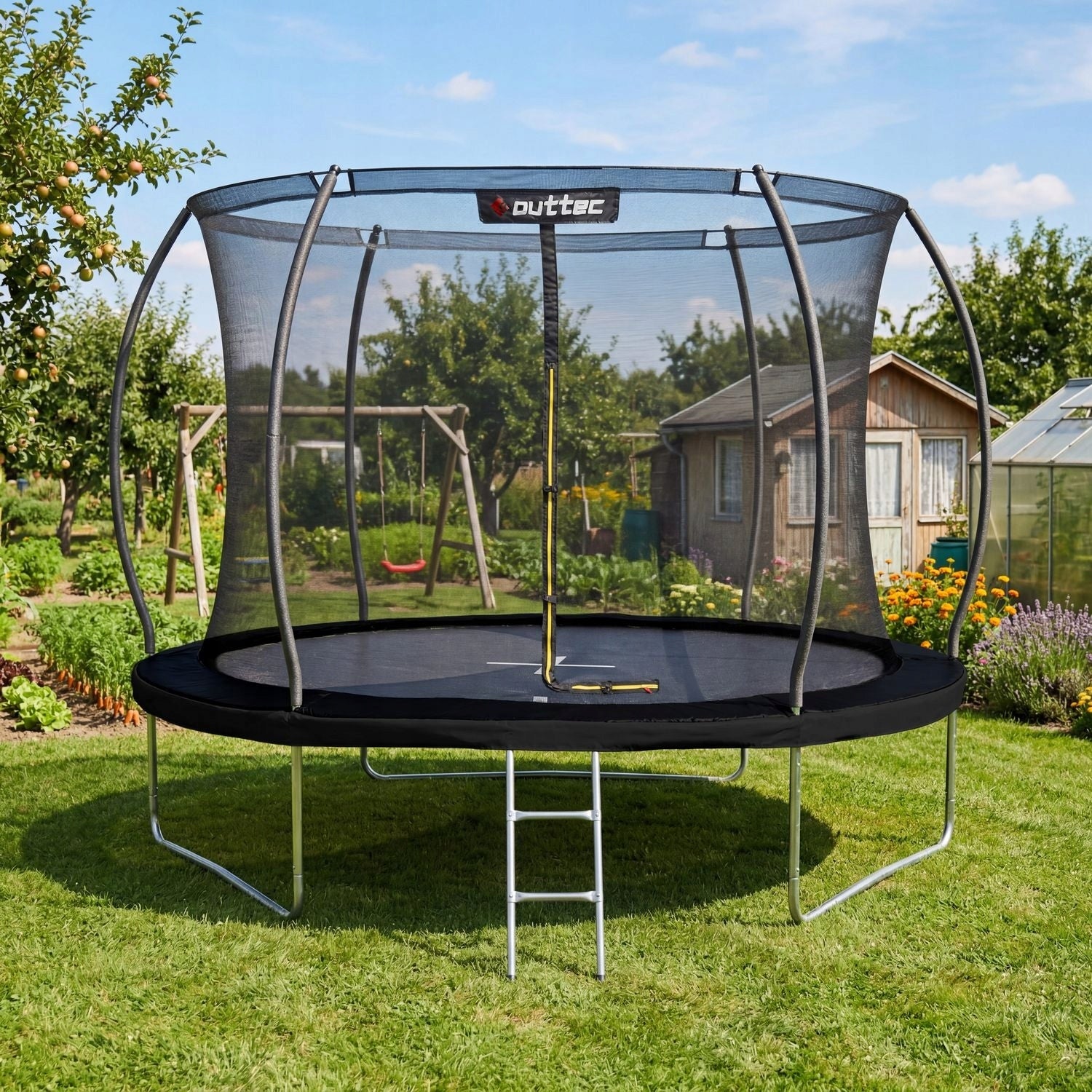 CHILDREN'S GARDEN TRAMPOLINE PUMPKIN 305CM 10FT INDOOR NET OUTTEC Brand Outtec