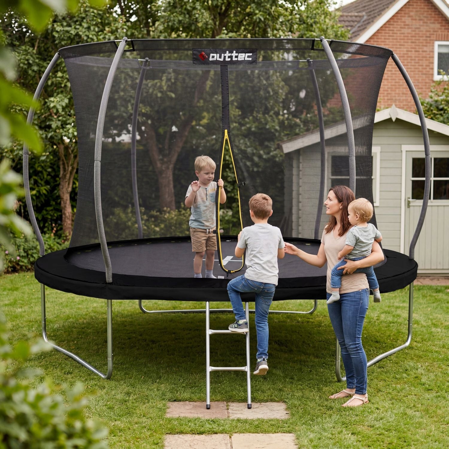 CHILDREN'S GARDEN TRAMPOLINE PUMPKIN 305CM 10FT INDOOR NET OUTTEC Kid's age 6＋ years