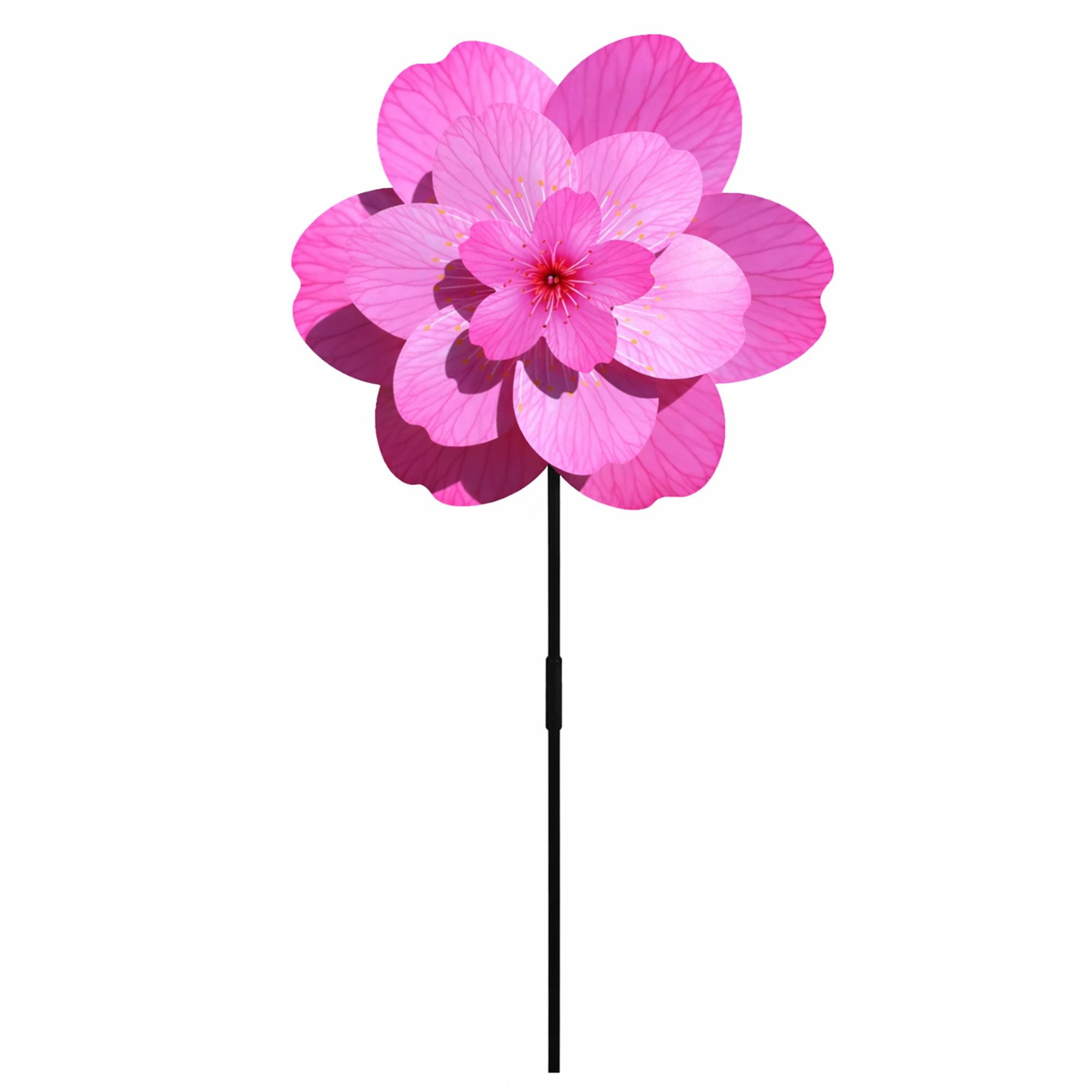 CHILDREN'S GARDEN WINDMILL FOR GARDEN 72 cm LARGE FLOWER PINK V9 Packaging status original