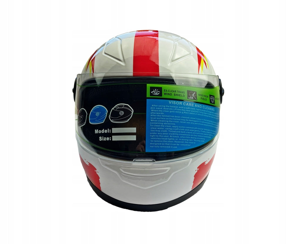 CHILDREN'S HELMET CAR WHITE ATV QUAD CROSS Manufacturer no brand