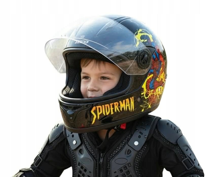 CHILDREN'S HELMET INTEGRAL SPIDERMAN BLACK FOR MOTORCYCLE 49-52 cm Manufacturer's catalog number ABSPIDER48-52