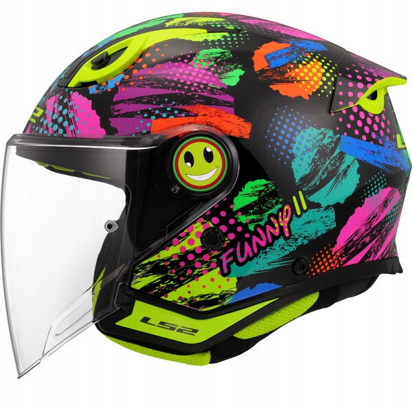 CHILDREN'S HELMET LS2 OF622 FUNNY II JOY BLACK SIZE M (49-50CM)