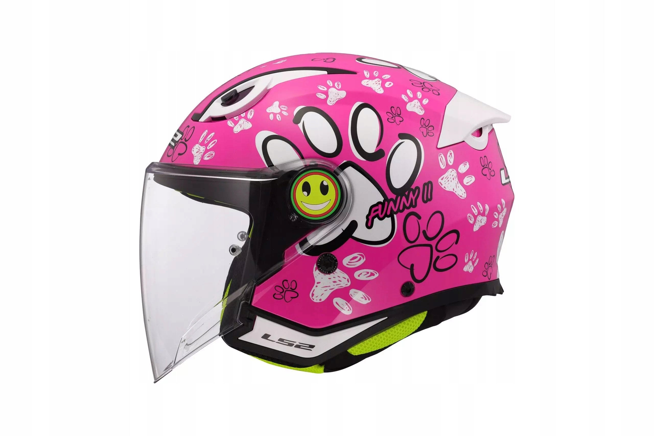 CHILDREN'S HELMET LS2 OF622 FUNNY II PAWS PINK ros. M Size M