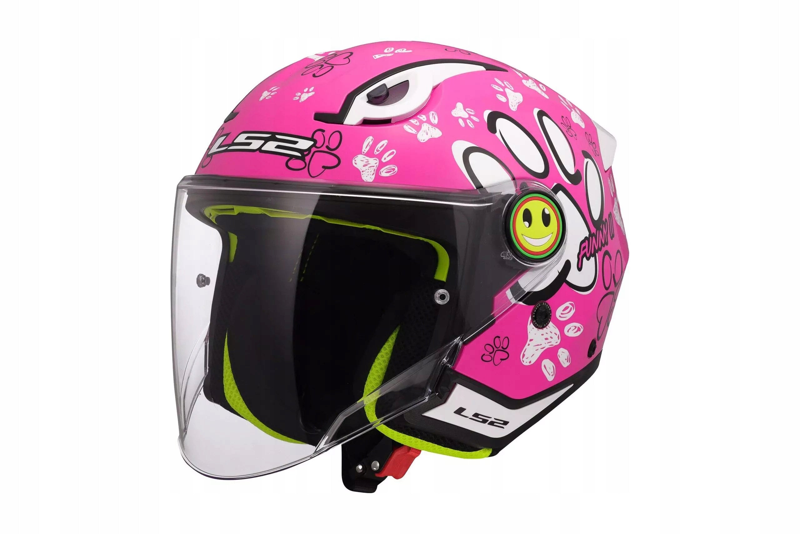 CHILDREN'S HELMET LS2 OF622 FUNNY II PAWS PINK ros. M
