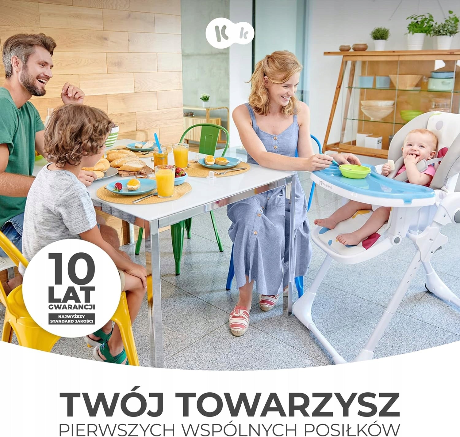 CHILDREN'S HIGH CHAIR FOLDING WITH HEIGHT ADJUSTMENT AND TRAY Manufacturer code 5907094044468