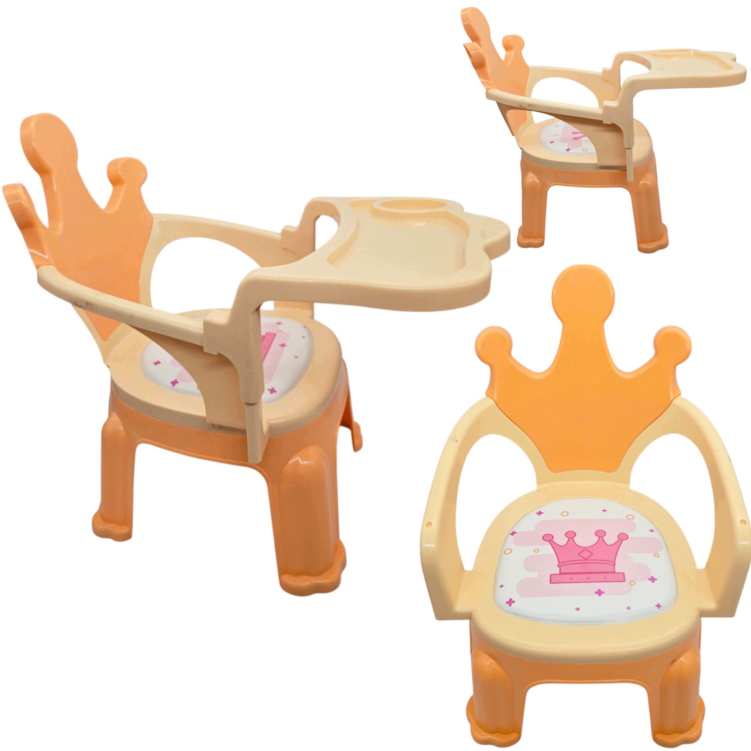 CHILDREN'S HIGH CHAIR WITH TRAY CROWN WOMEN'S CHILDREN'S
