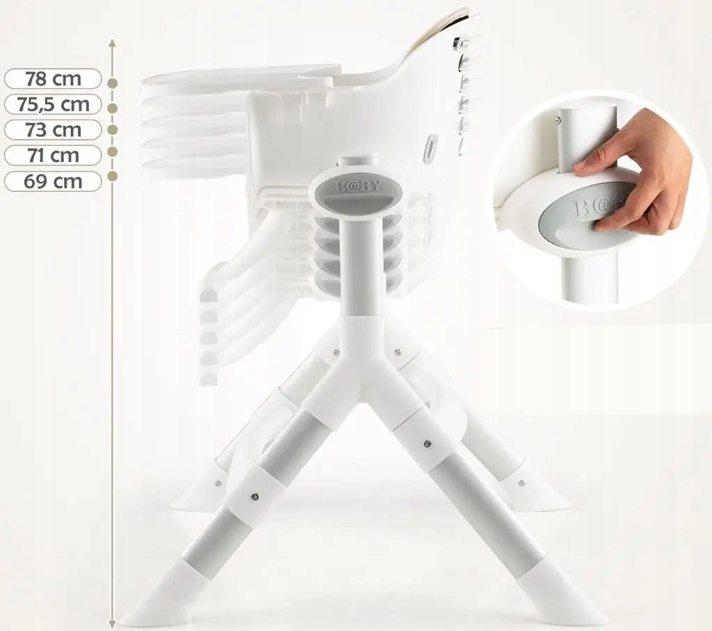 CHILDREN'S HIGH CHAIR, fold-out, 5-step height adjustment, beige EAN (GTIN) 5907053623529