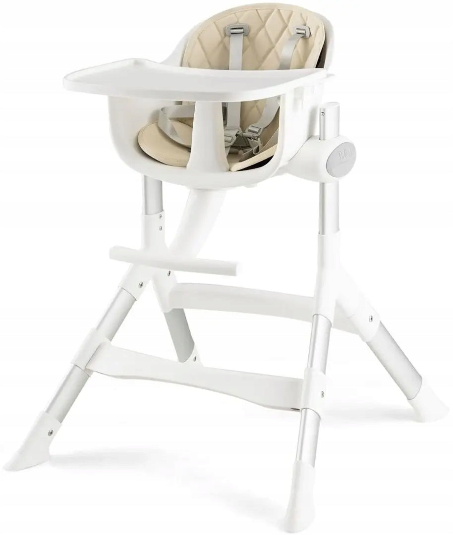 CHILDREN'S HIGH CHAIR, fold-out, 5-step height adjustment, beige