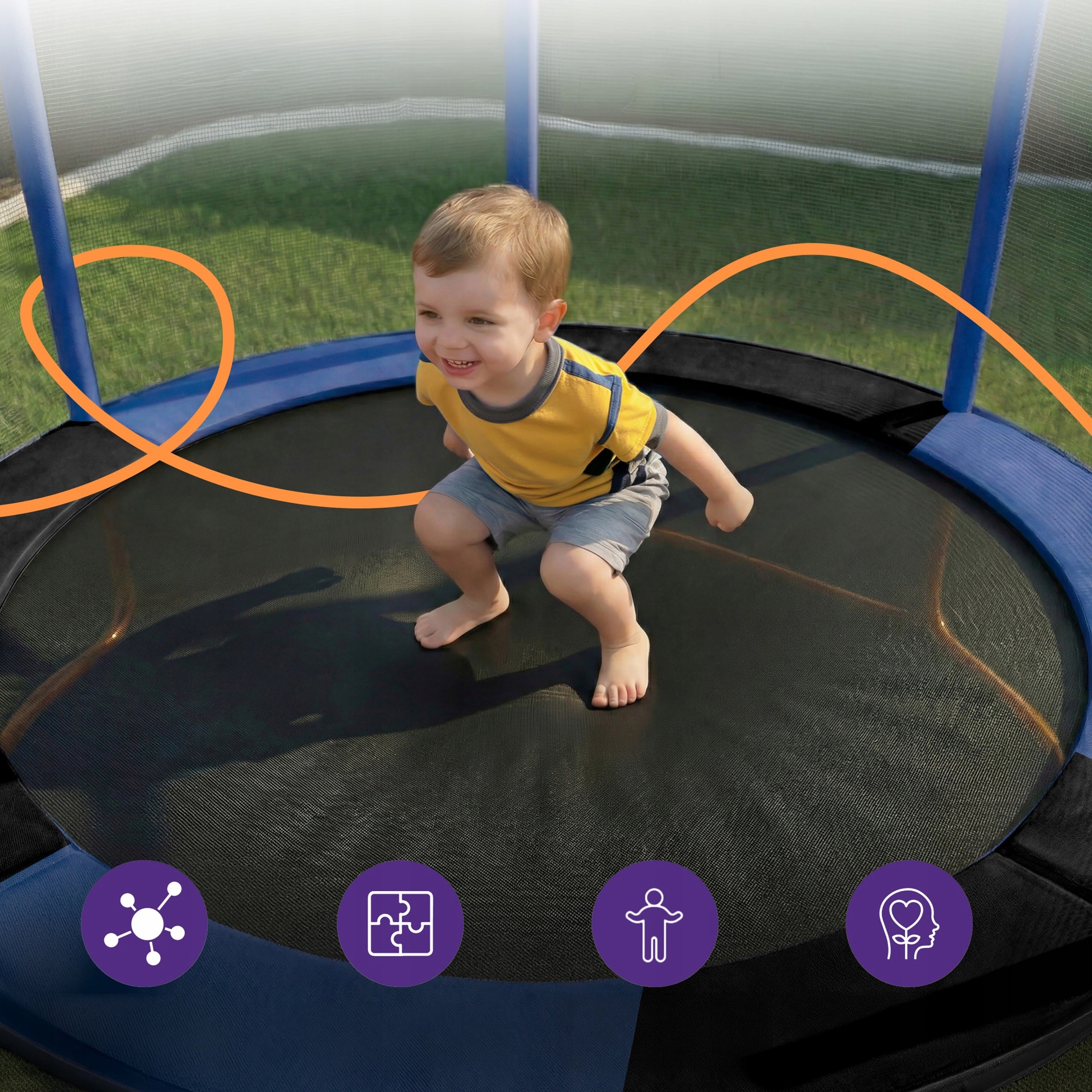 CHILDREN'S HOME TRAMPOLINE WITH NET ACCESSORIES Manufacturer code HUTRA55BLOR