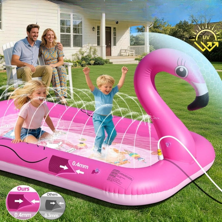 CHILDREN'S INFLATABLE POOL FLAMINGO WITH FOUNTAIN WATER MAT FOR GARDEN XXL Manufacturer code BASENOLEŻAK