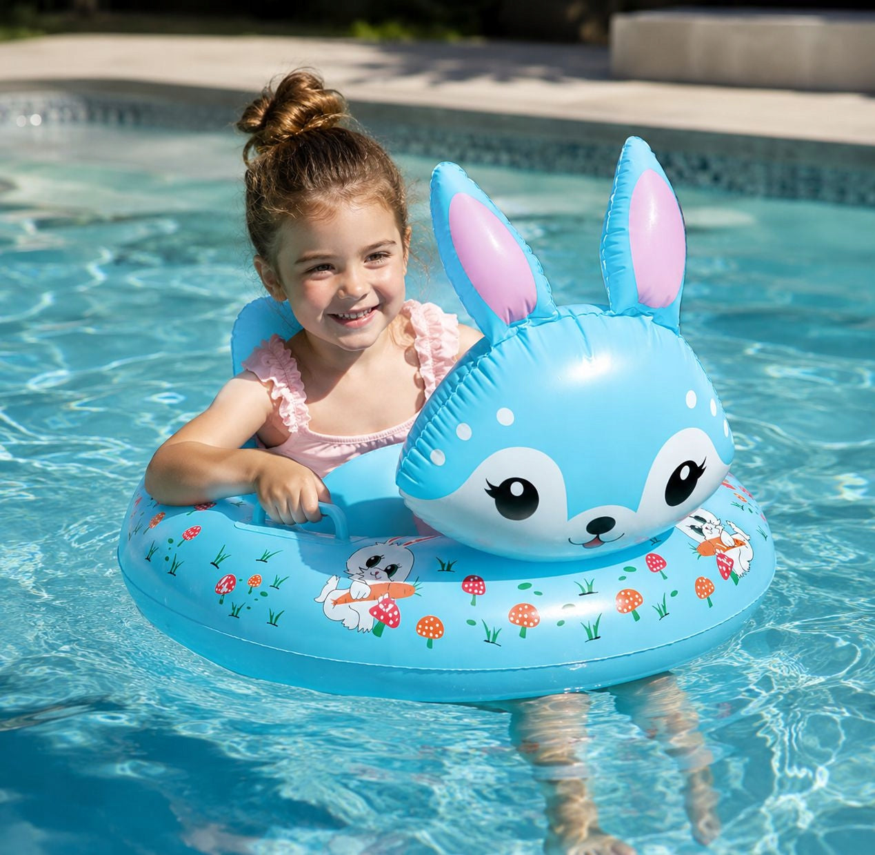 CHILDREN'S INFLATABLE SWIMMING WHEEL PONTOON INFLATABLE SEAT 60 cm PATTERNS Packaging status original