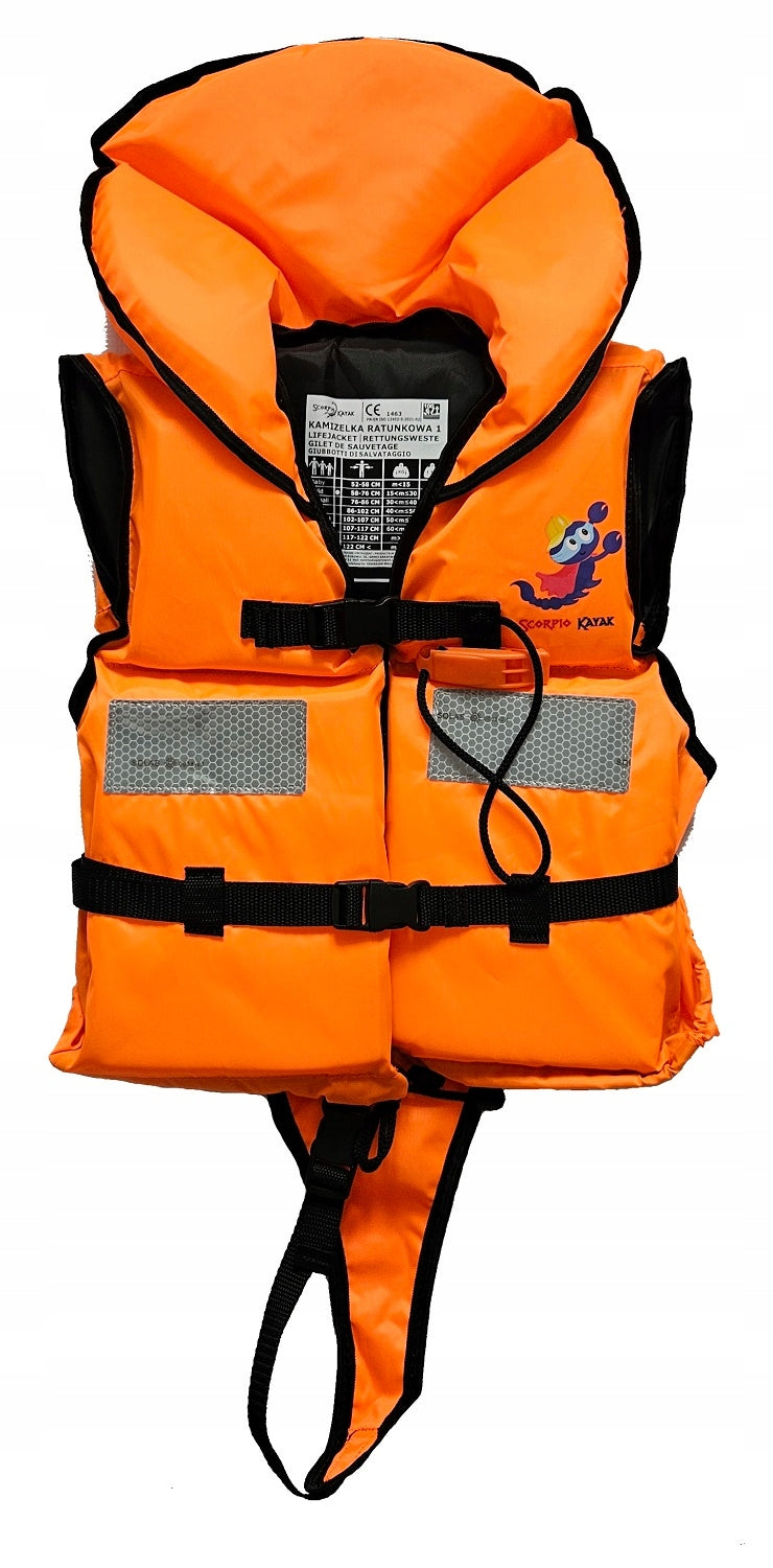 CHILDREN'S LIFE JACKET FOR WATER LIFE VEST KAYAK BOAT 15-30KG 40N Manufacturer code SCORPIO KAYAK