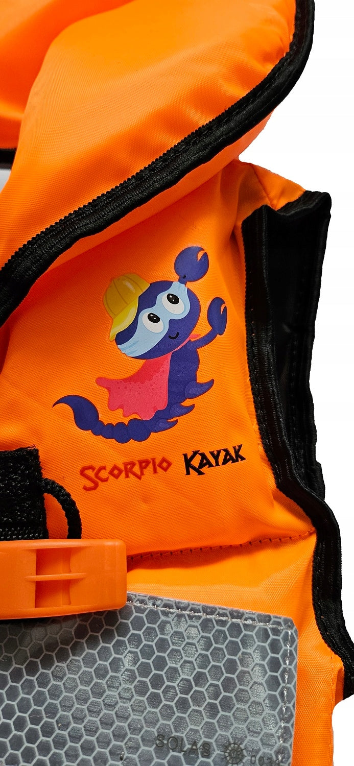 CHILDREN'S LIFE JACKET FOR WATER LIFE VEST KAYAK BOAT 15-30KG 40N Model SCORPIO KIDS