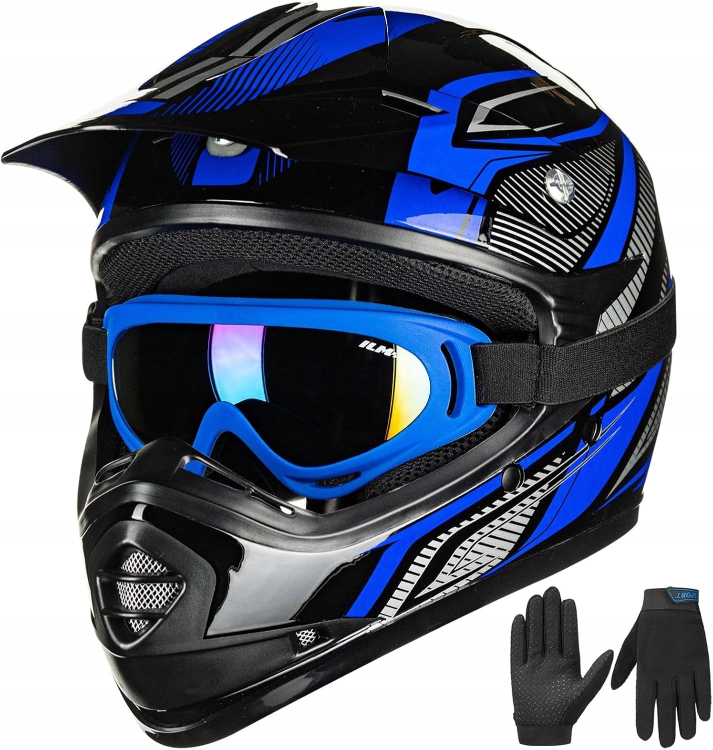 CHILDREN'S MOTORCYCLE HELMET for children full Y-M 48-50 cm cross quad