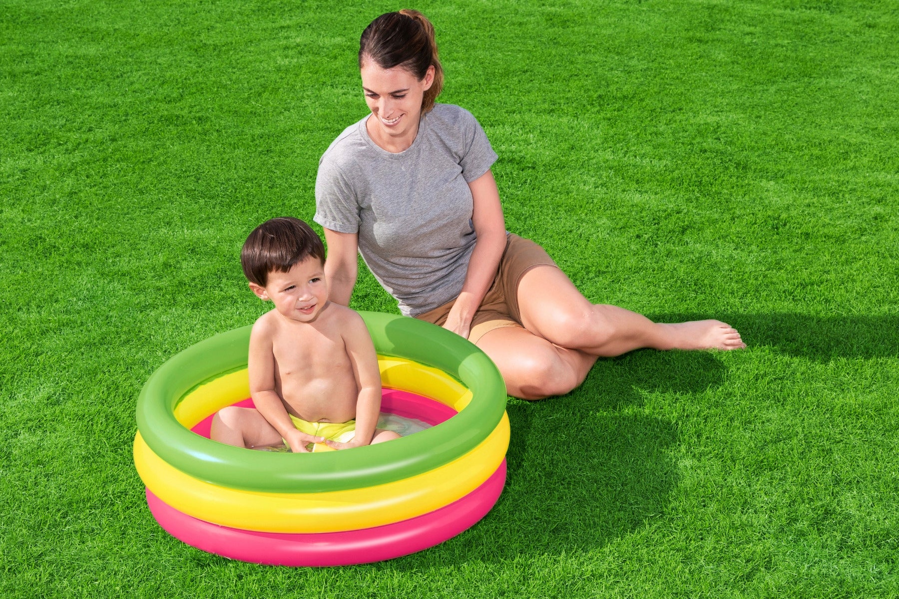 CHILDREN'S PADDLING POOL INFLATABLE ROUND POOL FOR CHILDREN BESTWAY 41L Length 70 cm