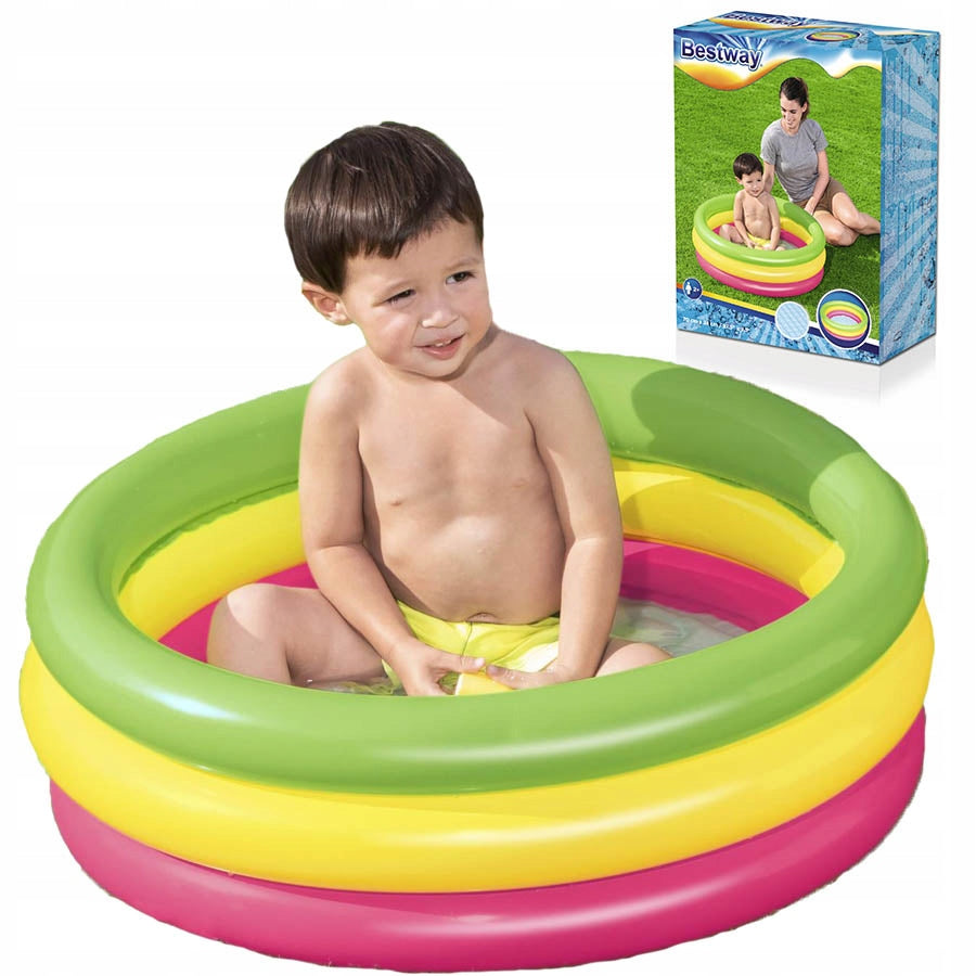 CHILDREN'S PADDLING POOL INFLATABLE ROUND POOL FOR CHILDREN BESTWAY 41L Packaging status original