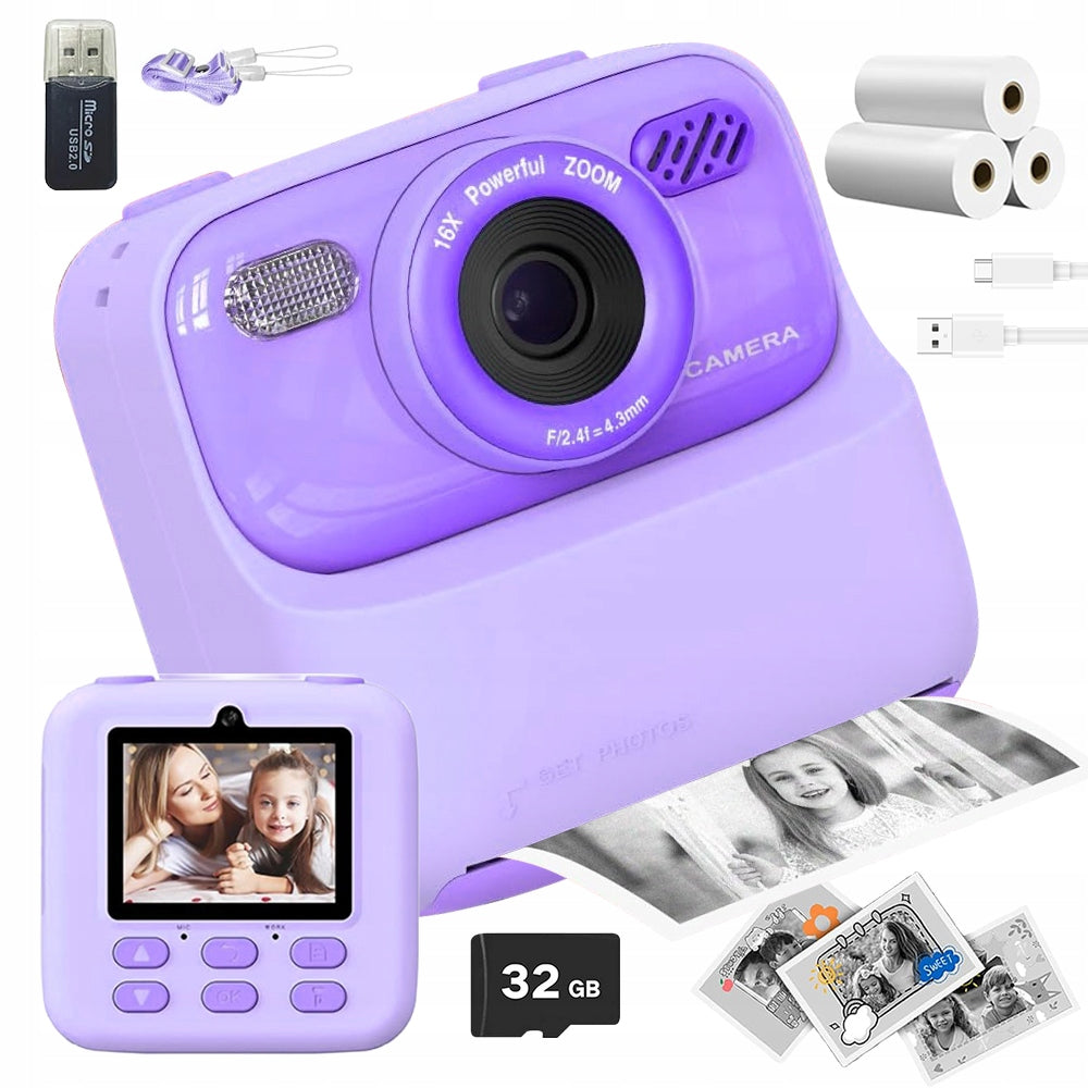 CHILDREN'S PHOTO CAMERA FOR PHOTOS WITH COLOR FILTERS AND 20 FRAMES