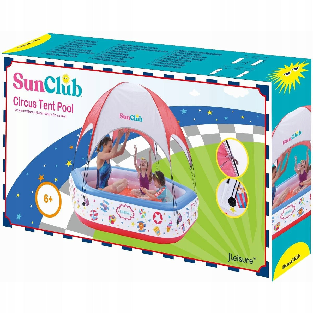 CHILDREN'S POOL CIRKUS WITH VISOR 223x208x163CM 51124 Kind inflatable