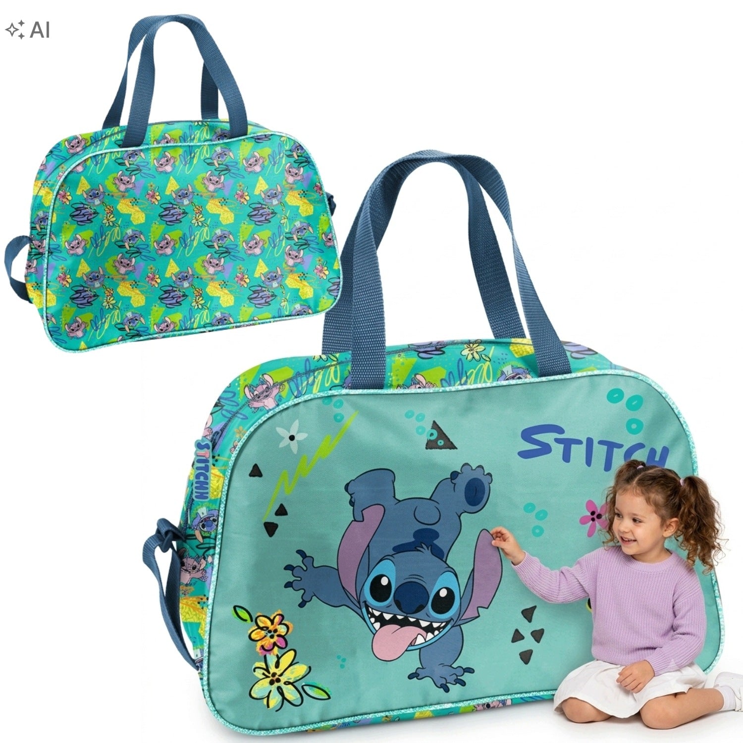 CHILDREN'S SCHOOL SHOULDER BAG STITCH COLORFUL FOR GIRL POOL WF