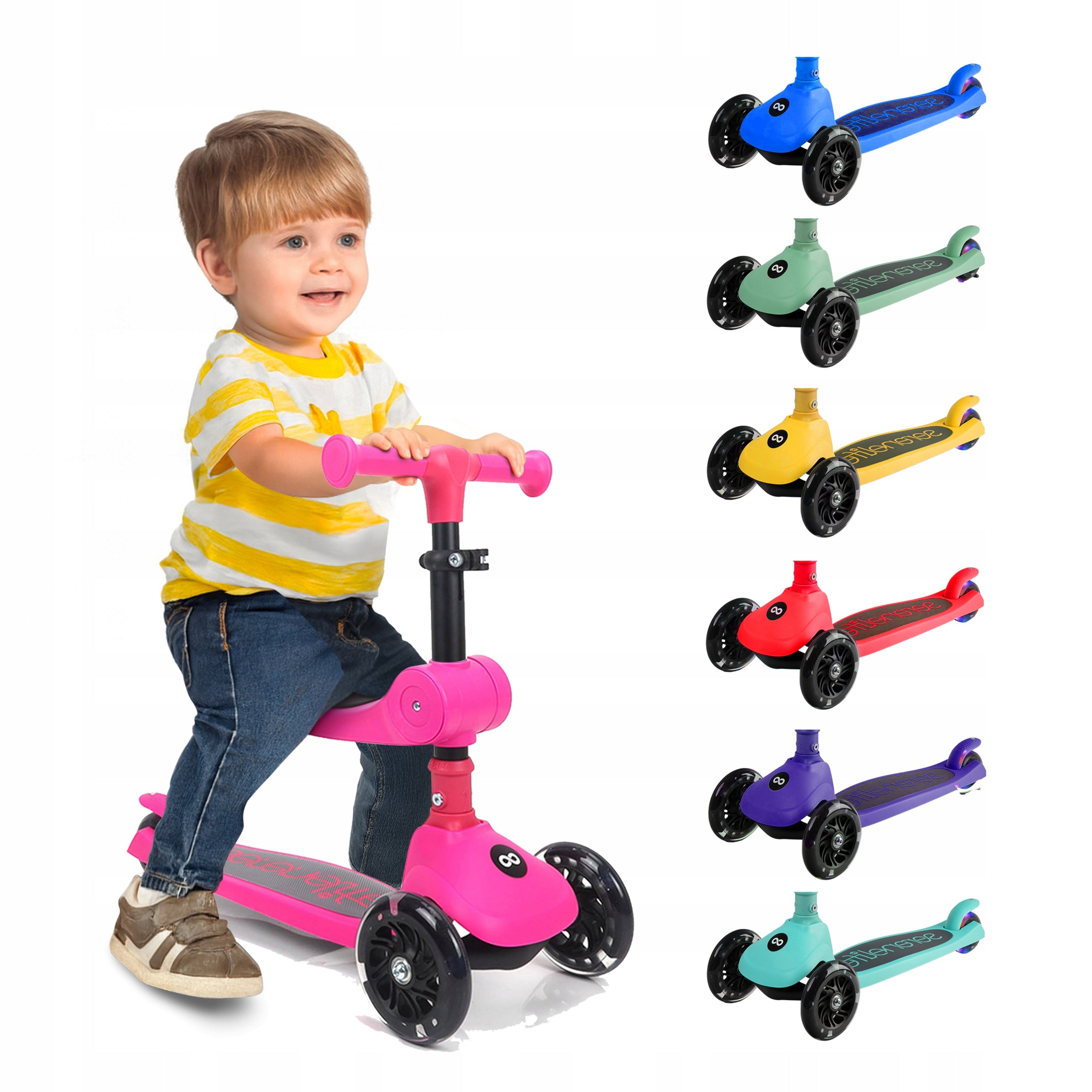 CHILDREN'S SCOOTER BALANCE 3 WHEEL TRICYCLE PINK Packaging status original