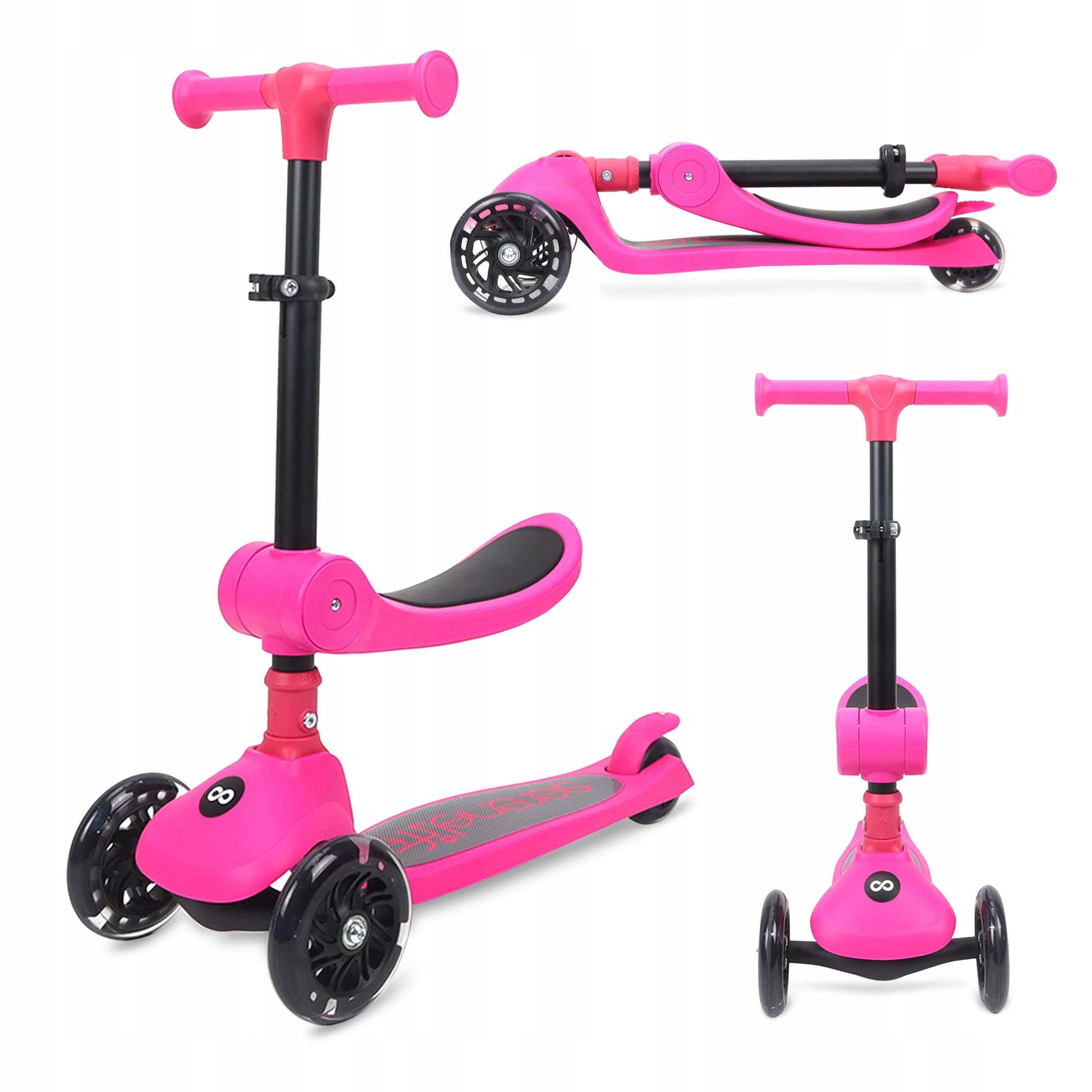 CHILDREN'S SCOOTER BALANCE 3 WHEEL TRICYCLE PINK