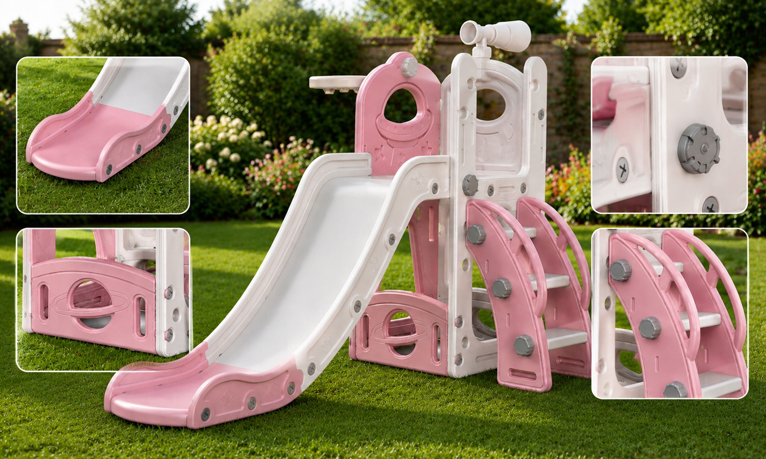 CHILDREN'S SLIDE GARDEN SLIDE 165cm HOME SQUARE TOYS SLIDE Manufacturer code ZJEŻDŻALNIA OGRODOWA DO BASENU DLA DZIECI