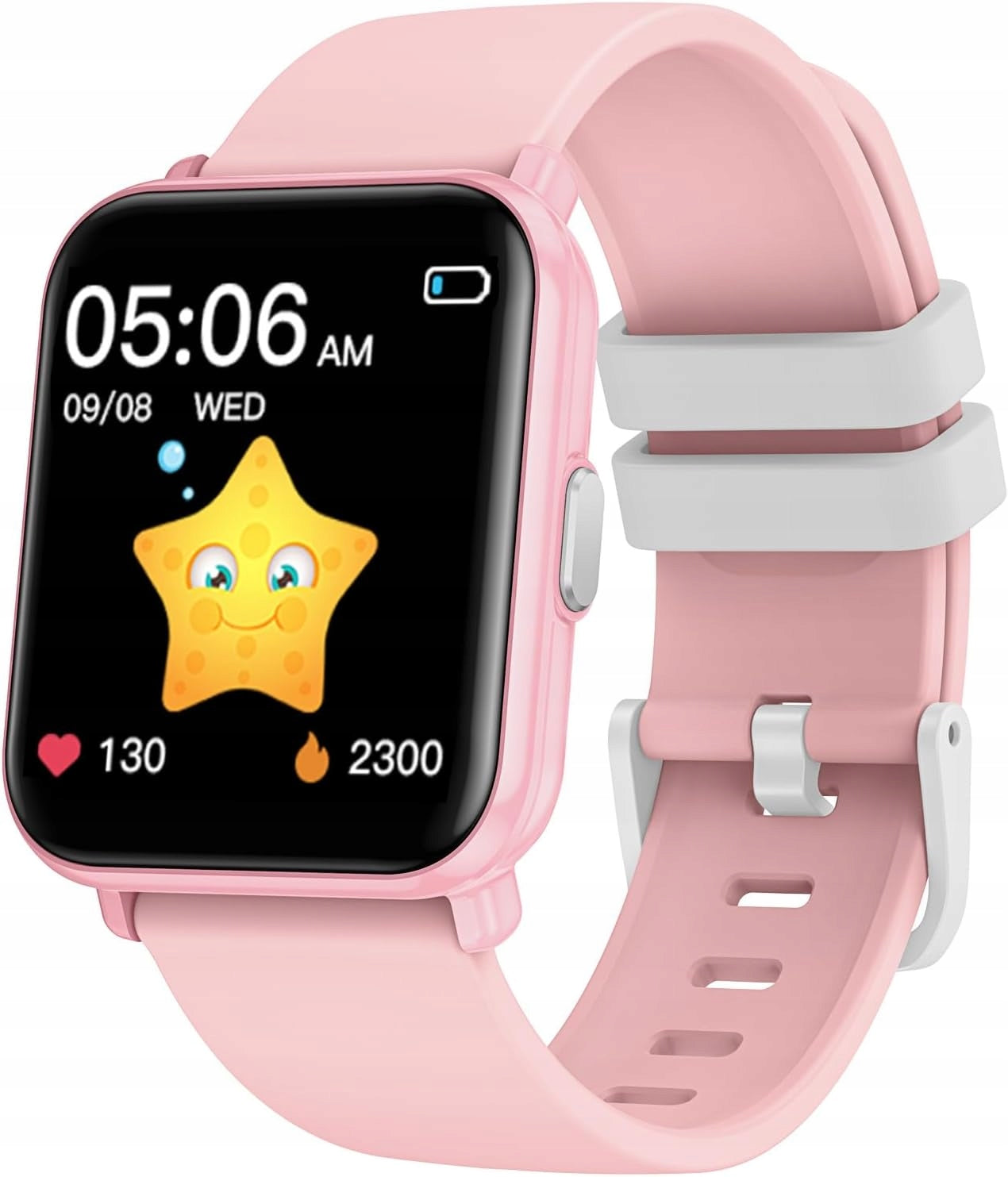 CHILDREN'S SMARTWATCH 1,4 INCH IP68 PULSE PEDOMETER SLEEP ALARM FITNESS PINK