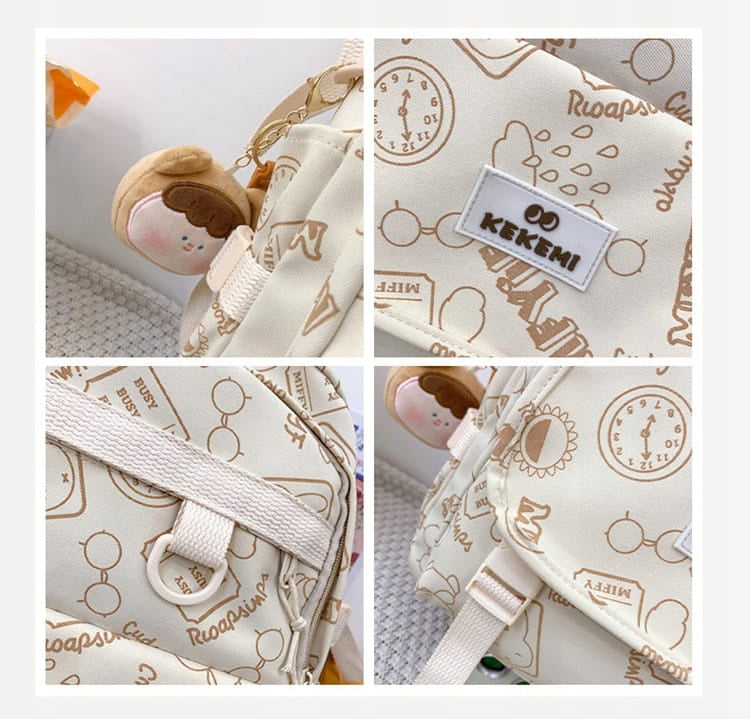 CHILDREN'S SPORTS SCHOOL BACKPACK + CREAM KEYCHAIN Brand no brand