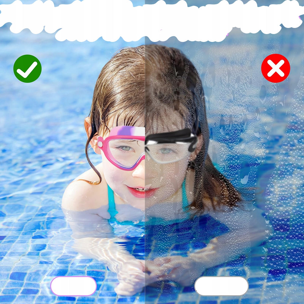 CHILDREN'S SWIMMING GOGGLES ANTI FOG UV x2 Certificates of conformity CE