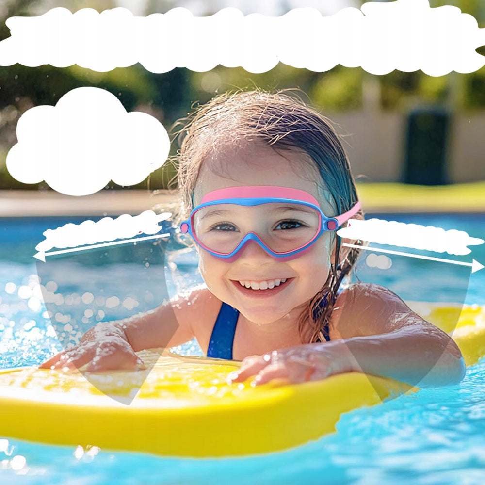 CHILDREN'S SWIMMING GOGGLES ANTI FOG UV x2 Color pink
