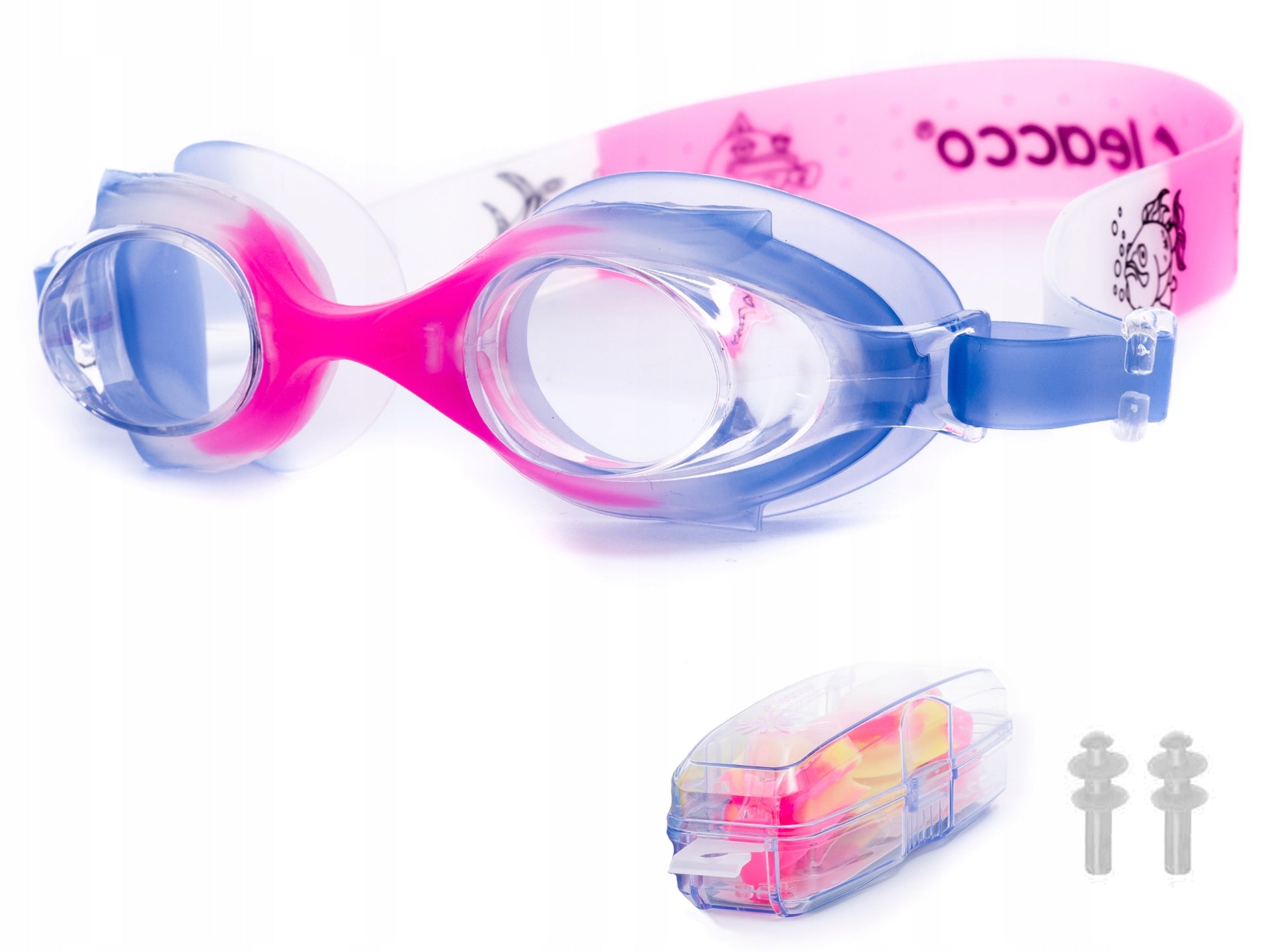 CHILDREN'S SWIMMING GOGGLES FOR SWIMMING POOL ANTI-FOG CHILDREN + PLUGS