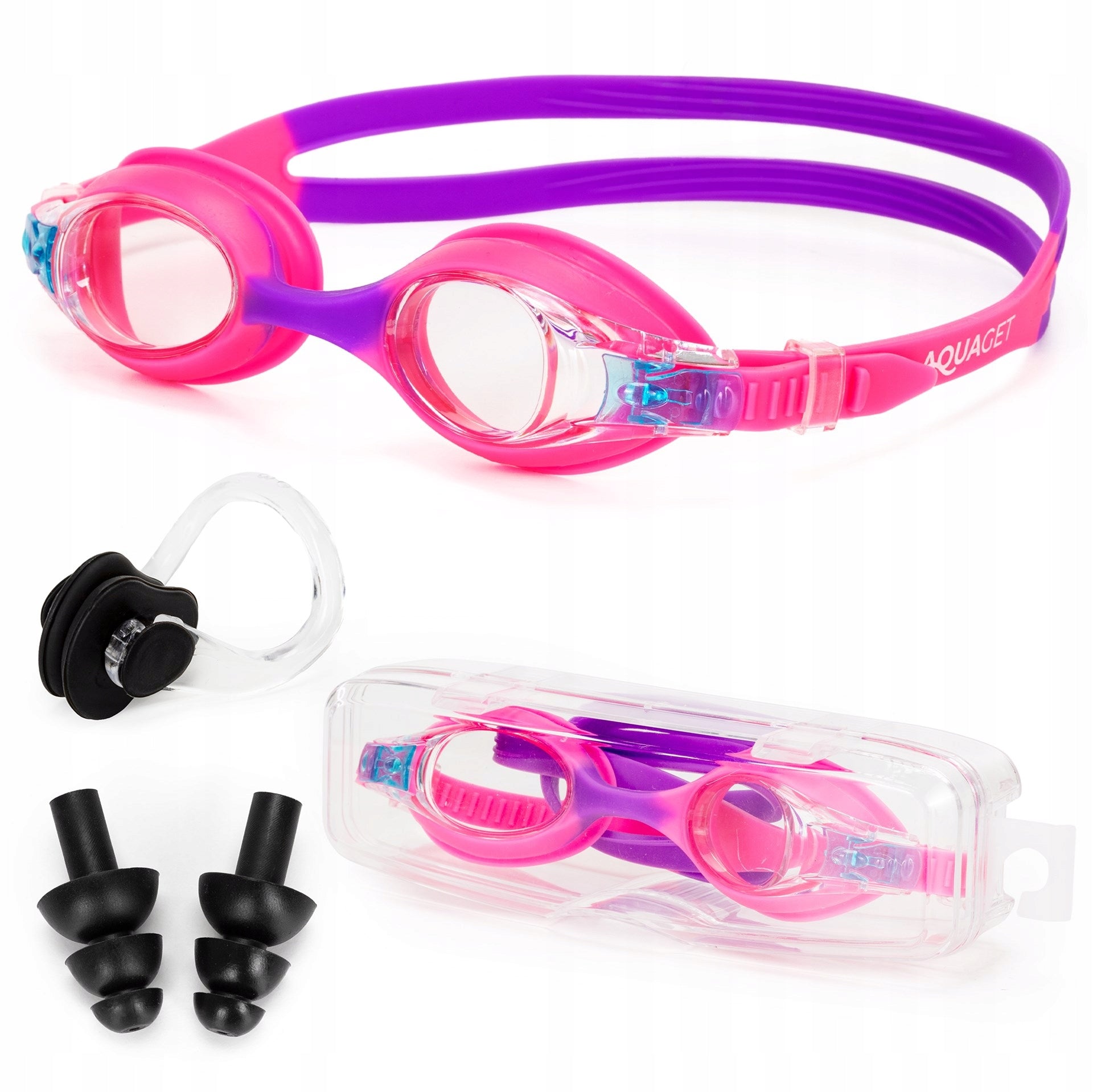 CHILDREN'S SWIMMING GOGGLES FOR SWIMMING POOL PINK POLARIZATION GOGGLES ANTI-FOG CASE Gender unisex product