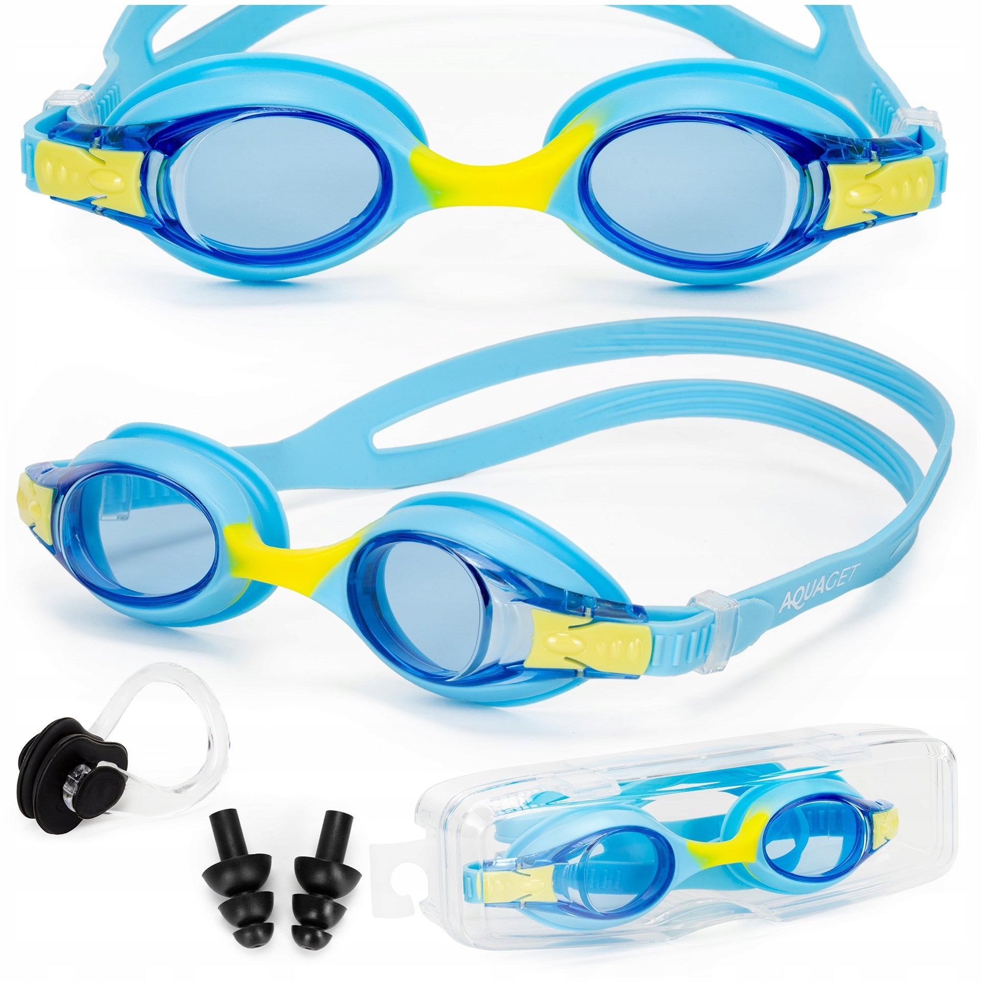 CHILDREN'S SWIMMING GOGGLES FOR SWIMMING POOL POLARIZATION SWIMMING GOGGLES ANTI-FOG Color blue