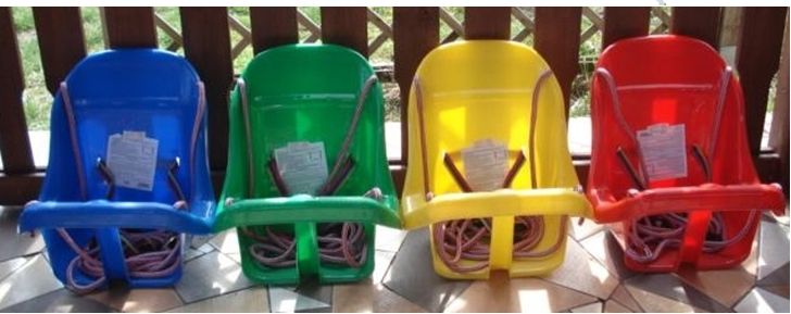 CHILDREN'S SWING BUCKET HIGH CHAIR CHILD SEAT FOR GARDEN HOUSE Brand Leopard