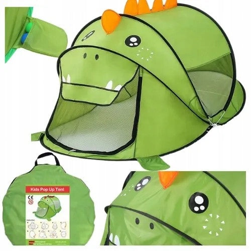 CHILDREN'S TENT BEACH SELF-FOLDING DINOSAUR COTTAGE FOR GARDEN BASE