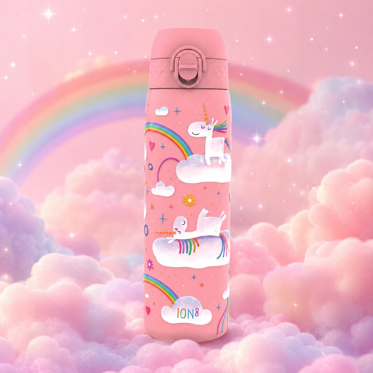 CHILDREN'S THERMOS TEA ROSE UNICORN HORSE UNICORN ION8 0,5 L 500 ml Manufacturer code I8TS500PPUNIRAIN