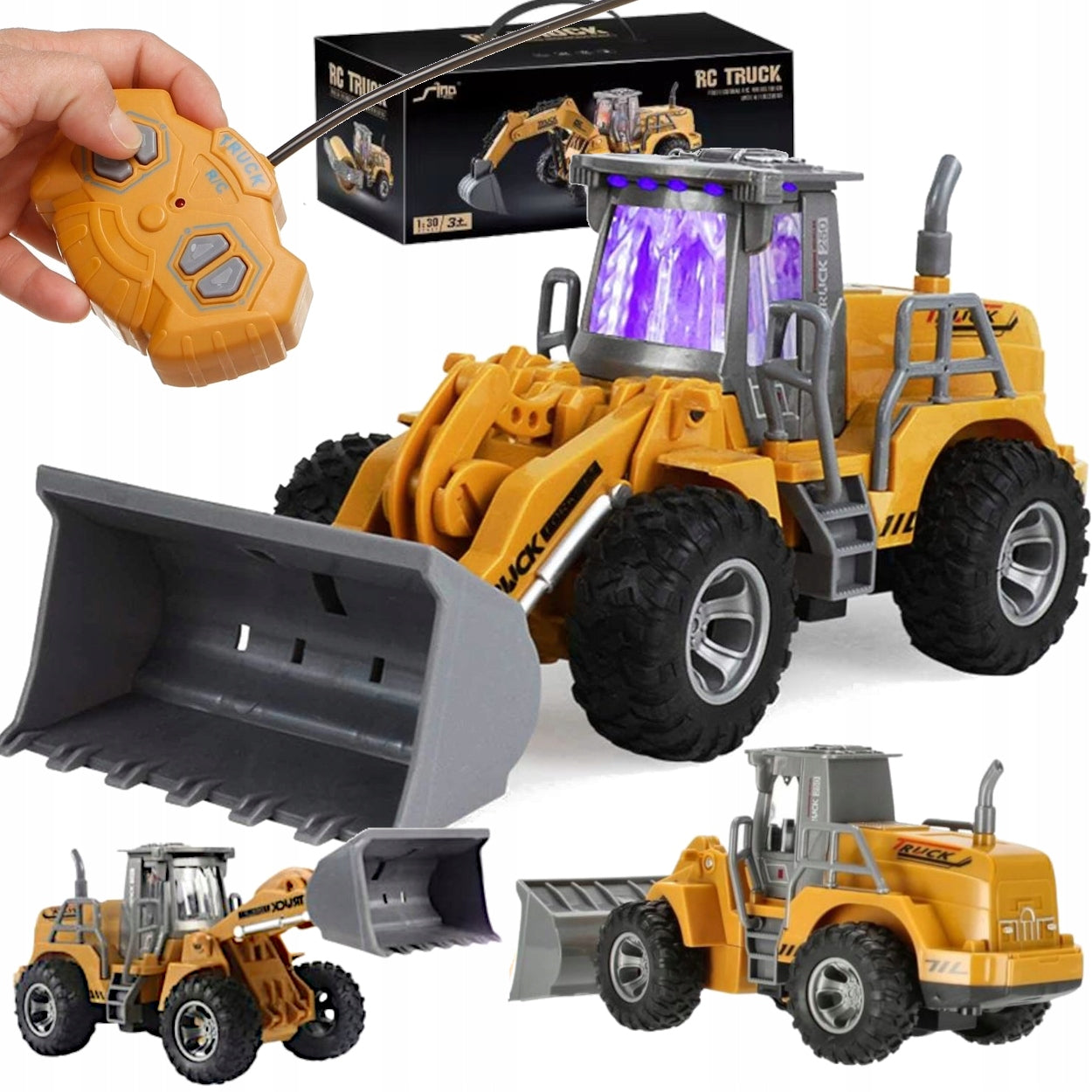 CHILDREN'S TOY EXCAVATOR BULLDOZER CONTROLLED ON REMOTE CONTROL MACHINE 3+