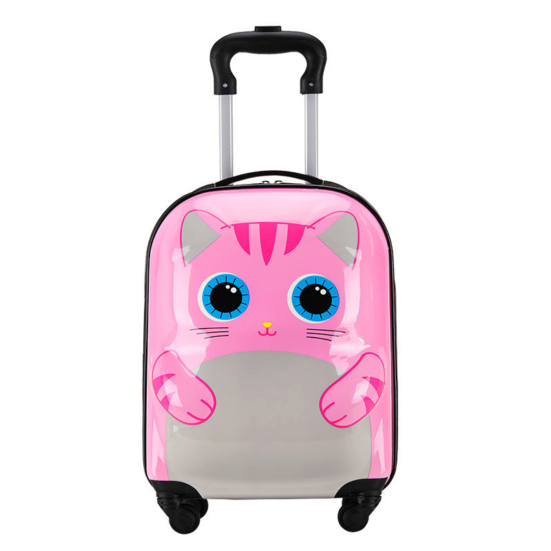 CHILDREN'S TRAVEL CABIN SUITCASE FOR CHILDREN ON WHEELS CAT PINK Manufacturer code BNT_WALIZKA.K32