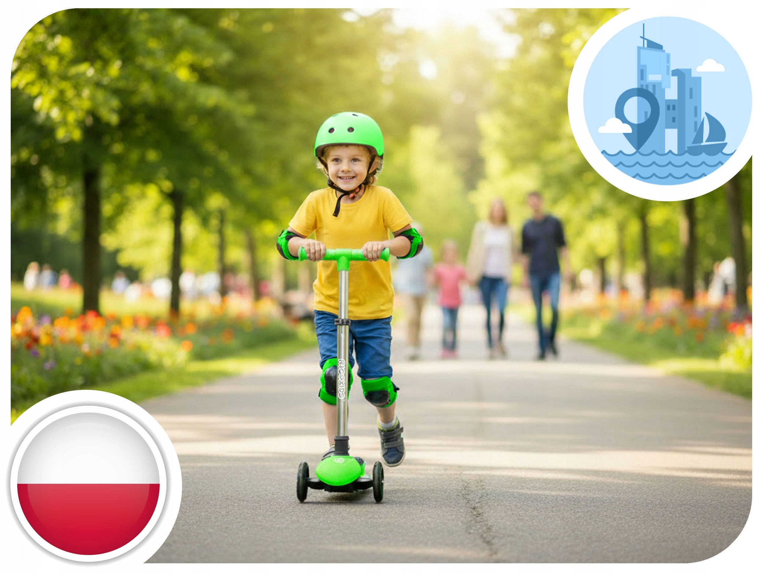 CHILDREN'S TRICYCLE SCOOTER BALANCE GLOW WHEEL LED GLOWS IN THE DARK Manufacturer code 765900