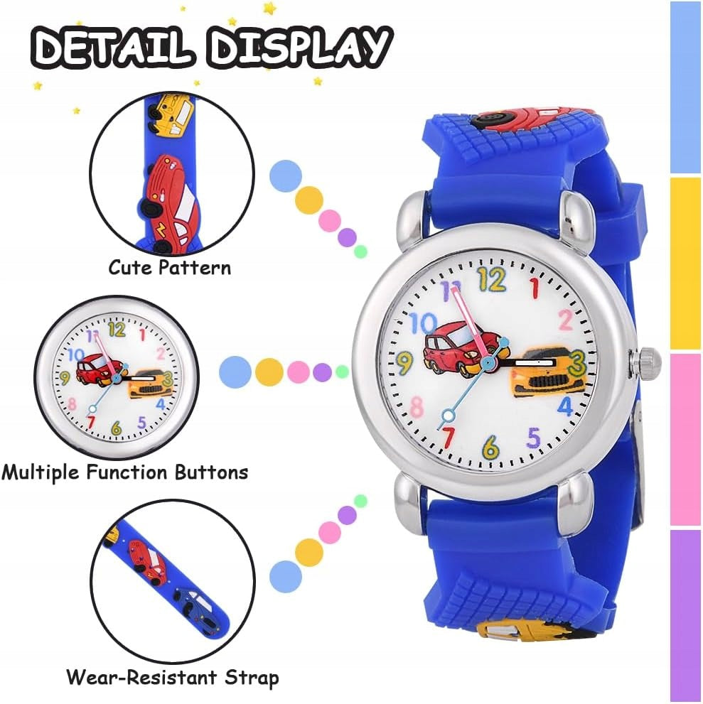 CHILDREN'S WATCH 3-11 YEARS OFFCUP SILICONE CARS ARABIC NUMERALS Kind analog
