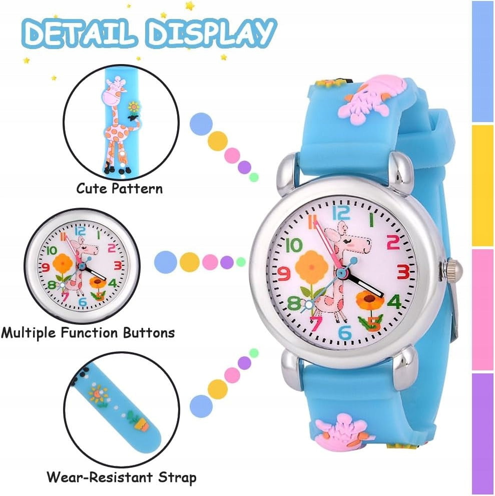 CHILDREN'S WATCH ANALOG DIAL 3,5CM SILICONE STRAP BLUE DRAWINGS Kind analog
