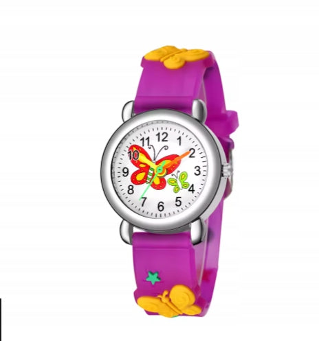 CHILDREN'S WATCH ANALOG GIRLS BUTTERFLY 1345